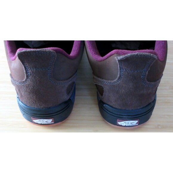 Vans Men's Skate Mixxa Suede Mesh Shoes Brown Black Maroon Sizes NIB - Picture 5 of 5